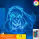 Фигурка манга Inuyasha, светодиодный ночсветильник, лампа для детской спальни, украшение, светильник, меняющий цвет, Usb, настольная лампа, подарок для ребенка