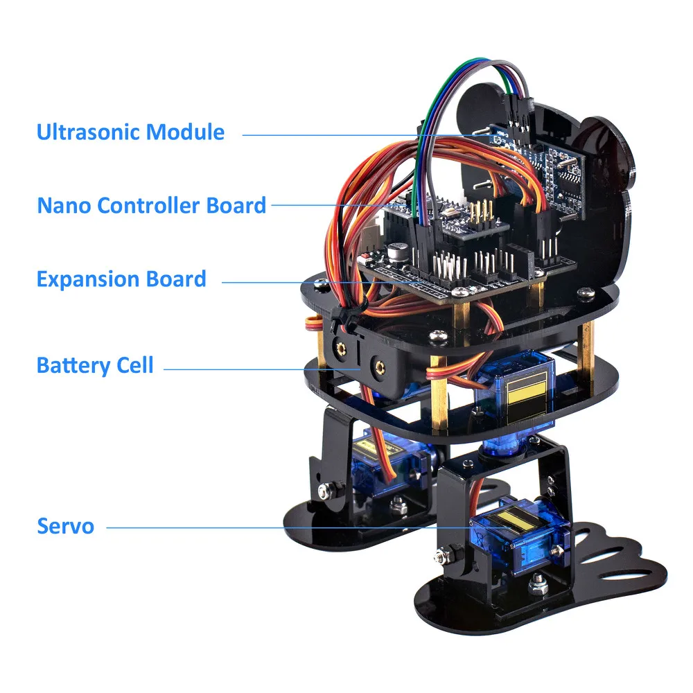 Набор роботов LAFVIN DIY 4 DOF Panda программируемый танцевальный робот для Arduino нано