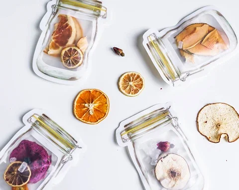 10 шт. Многоразовые Пакеты с замком молнией пакеты для гаек конфет печенья