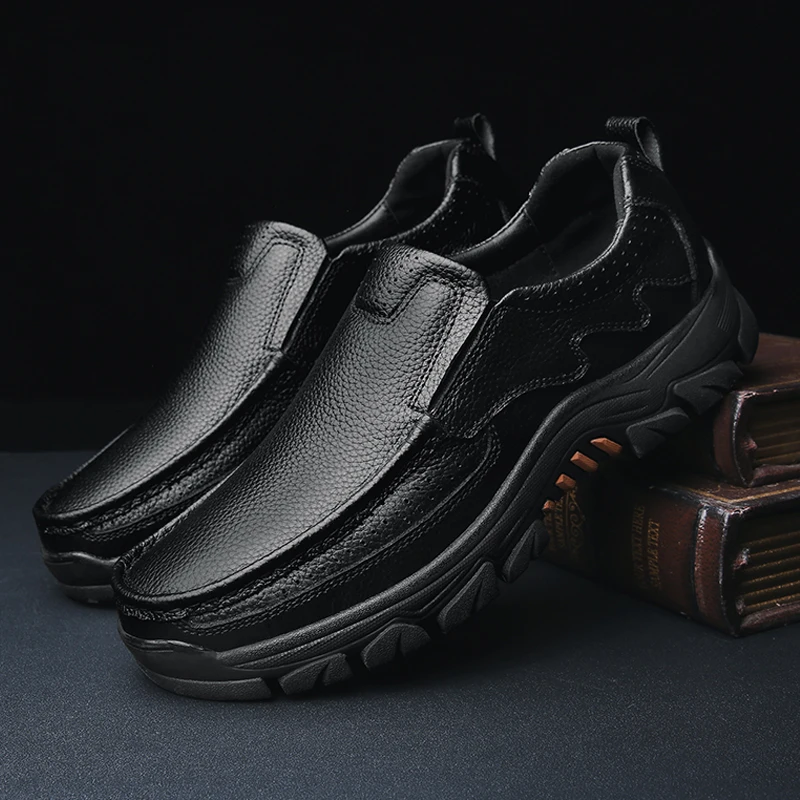 Туфли дерби мужские классические Натуральная Воловья кожа элегантные черные для