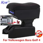Подлокотник для Volkswagen Bora Golf 4, подлокотник для Volkswagen Bora Golf 4, подлокотник для автомобиля, внутренние детали, центральный ящик для хранения с USB и светодиодом