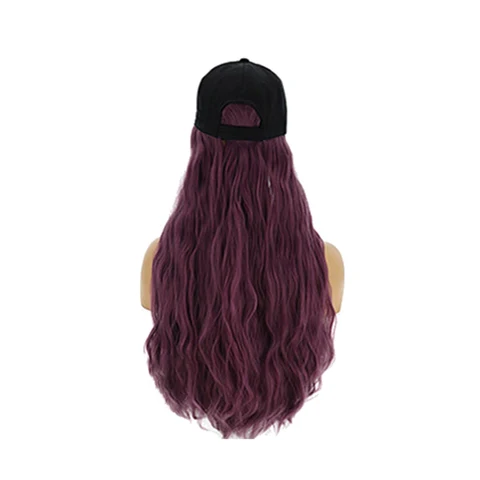 Женский Очаровательный Длинный вьющийся парик, наращивание волос с острыми кепками, бейсболка для женщин, защищенный экран для лица