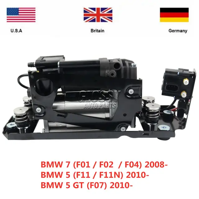 Ap03 air suspension compressor pump with valve block for bmw 5 7 series f01 f02 f04 f07 gt f11 37206784137 37206875176