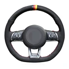 Нескользящая черная замшевая искусственная кожа для Volkswagen VW Jetta VW Golf 7 GTI MK7 Golf GTI 2015-2020 VW Golf R 2015-2019