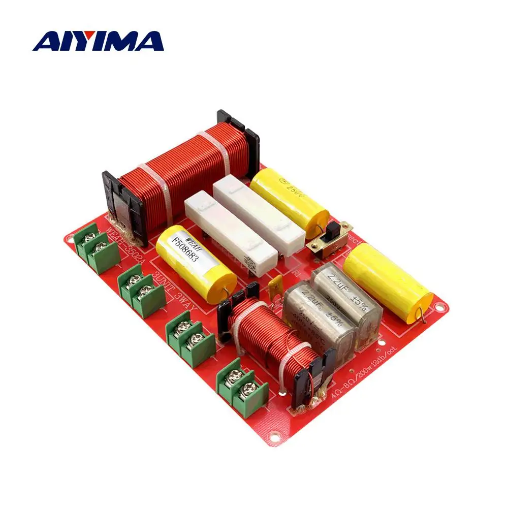 

AIYIMA 1Pcs 250W Audio Speaker Frequency Divider Filter Crossover 3 Way Home Theater HiFi Music Three Way Crossover Audio Board