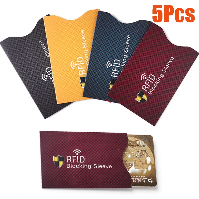 5 шт. Анти Rfid держатель для карт NFC Блокировка считыватель ID банк чехол Защита от