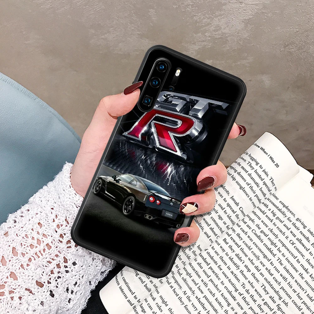 

Sport car GTR Fashion Phone Case For Huawei P Mate Smart 10 20 30 40 Lite Z 2019 Pro black Waterproof Pretty Funda Fashion