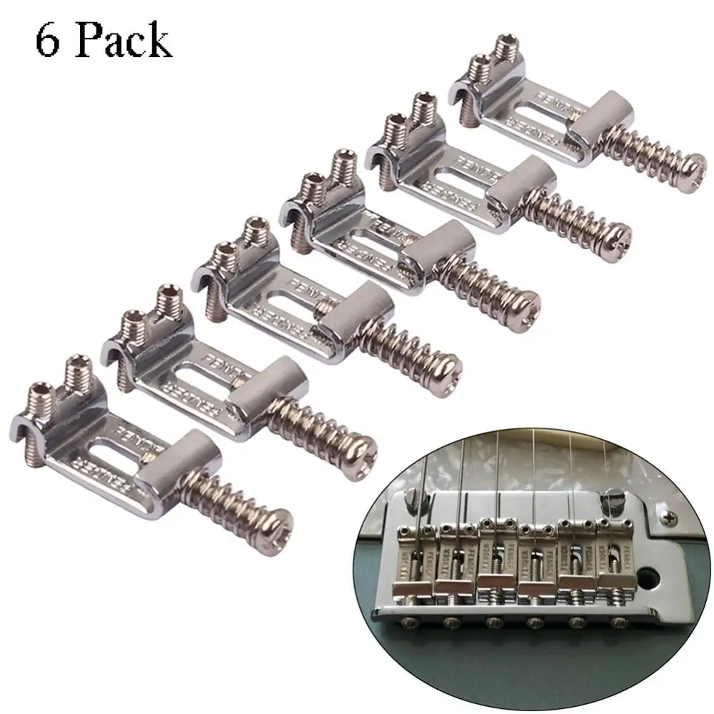 6 роликовых веревочек Vibrato Bridge кодовое седло для электрогитары Stratocaster Telecaster 3 2*1*0 5