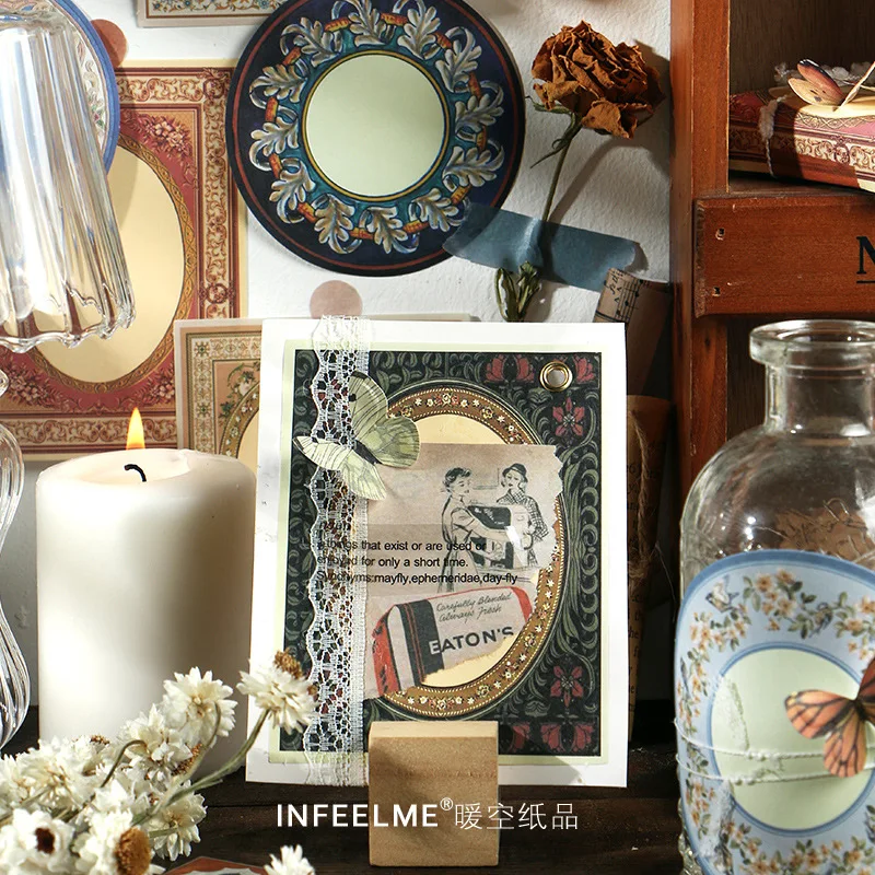 30 шт./компл. винтажный лист для записей с узором в стиле ретро зеркальный блокнот