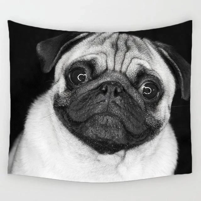 

2021 New Pets Printed Wall Hanging Tapestry Animal Polyester Tapestry