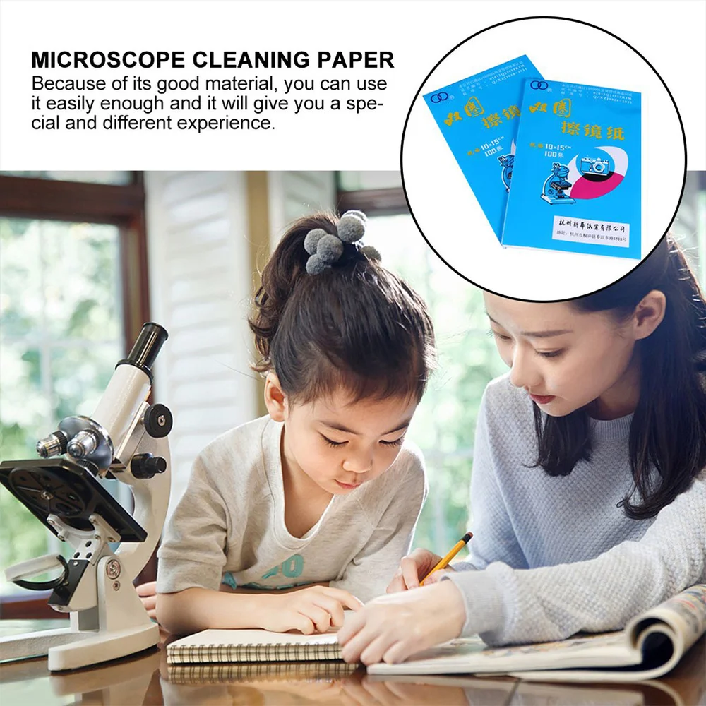 

400pcs Portable Microscope Cleaning Paper Cleaning Tissue Microscope Using