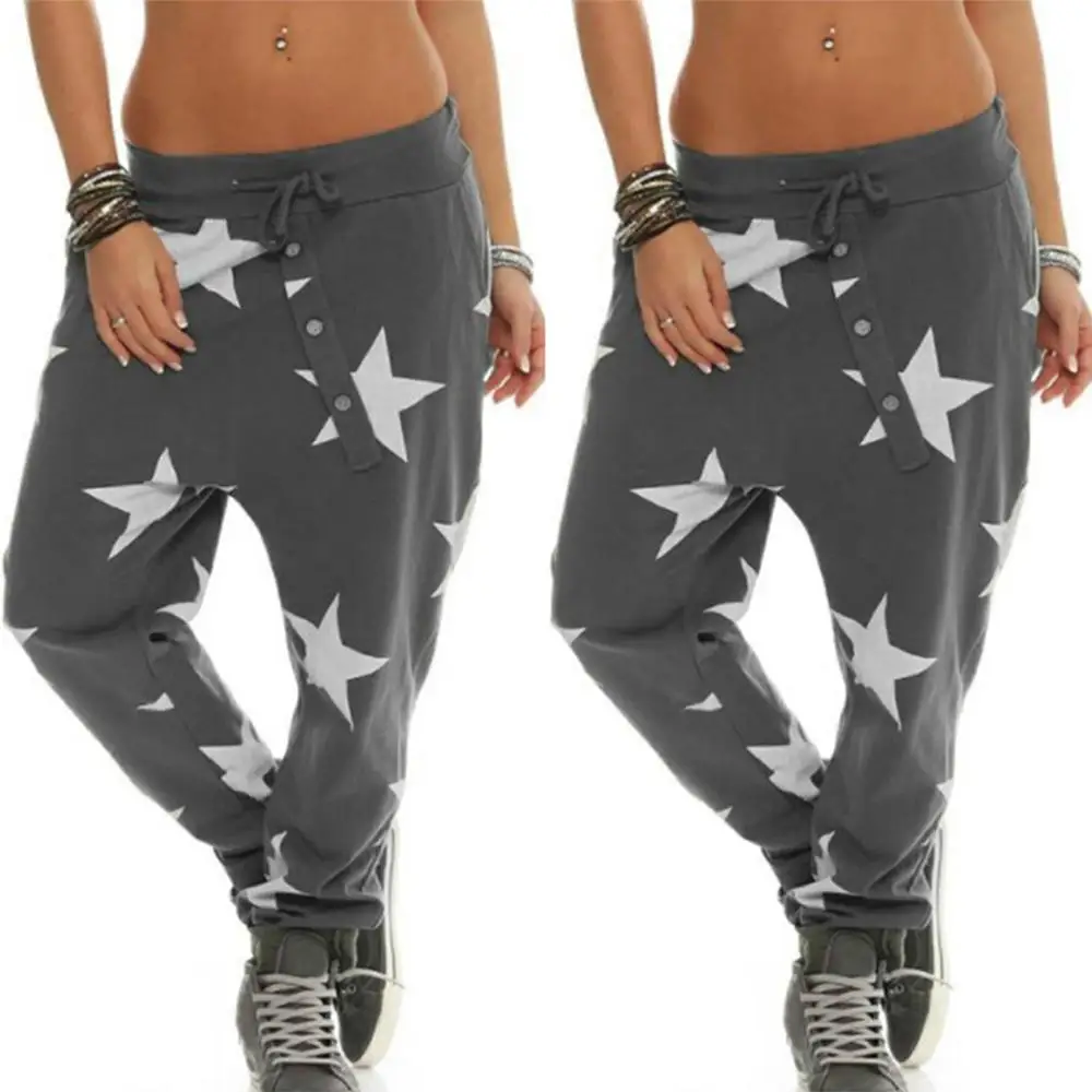 Женские шаровары с принтом повседневные джоггеры тренировочные брюки женская