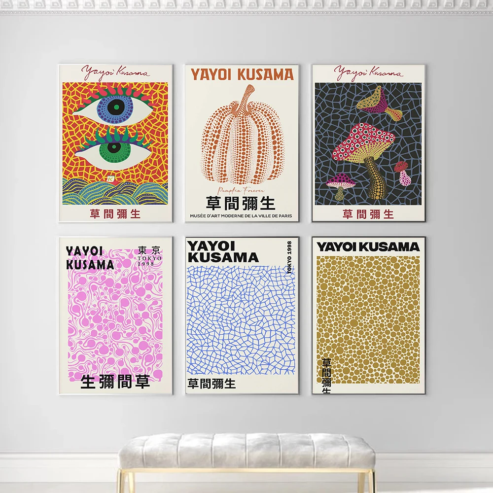 

Yayoi Kusama Pumpkin Abstract Nordic Posters And Prints Modern Wall Art Canvas Painting Gallery Decor Pictures For Living Room