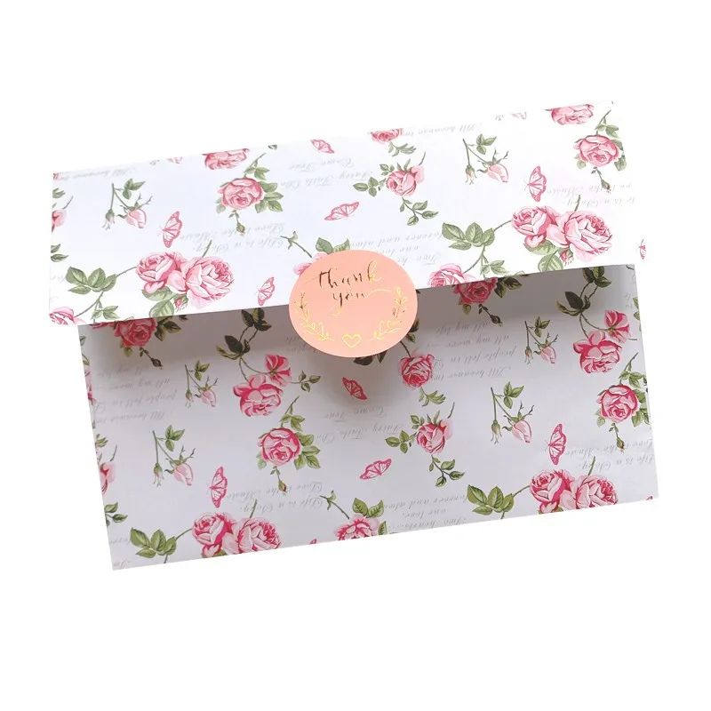 

10pcs/lot Window Envelope Floral Gift Flower Design Paper Envelope Color Passionate Children Students write Letter Paper DIY