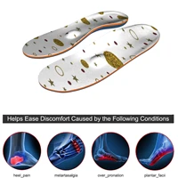 gold round ifitna full length inserted eva orthopedic arch support insoles with anti slippery for metatarsal suffer