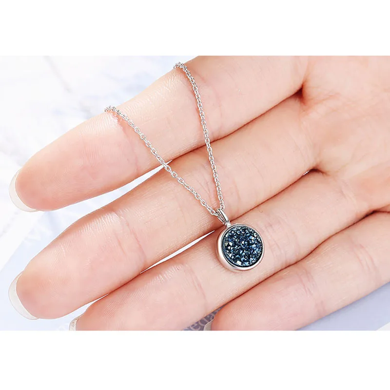 MEETSOFT ожерелье из тайского серебра с подвеской Минималистичная цепочка до ключиц