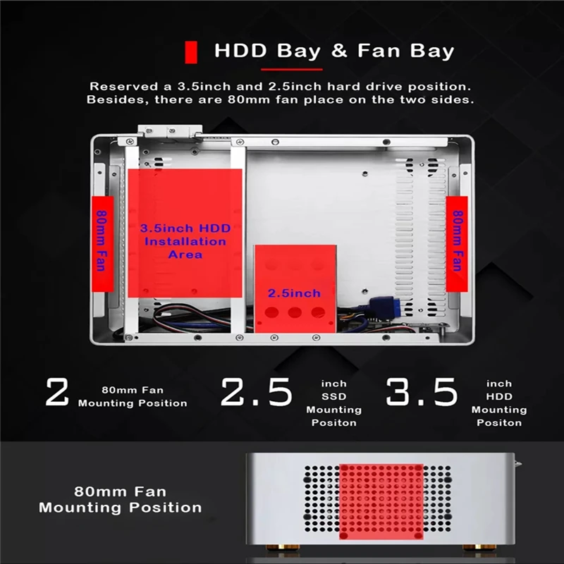 2 0 USB чехол для компьютера мини офисный HTPC ITX настольный компьютер игровой 1U