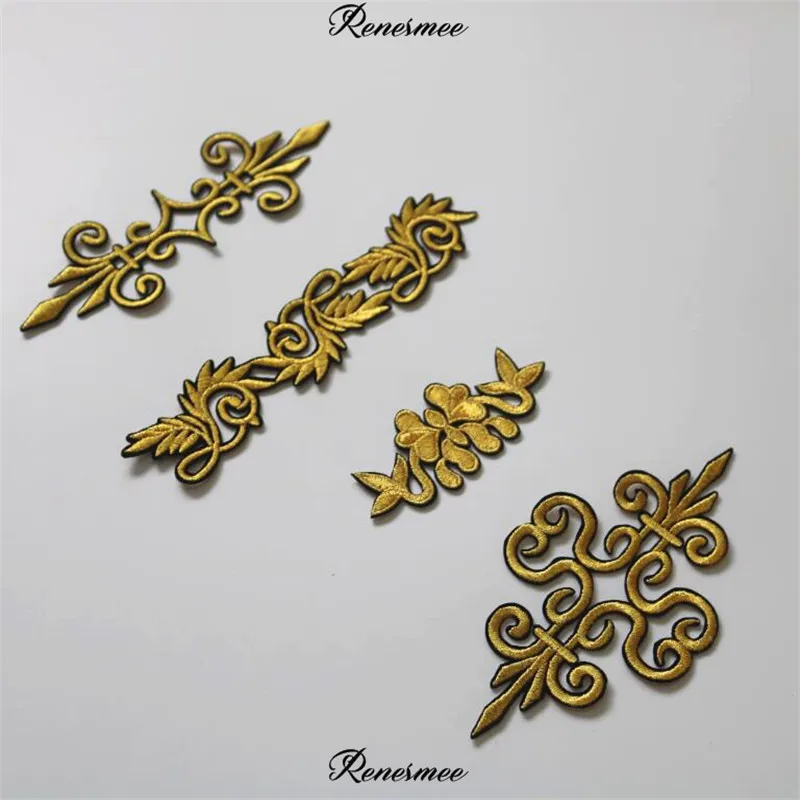 3 шт. Золотая аппликация одежды обувь вышивка патч Ткань стикер Железный на