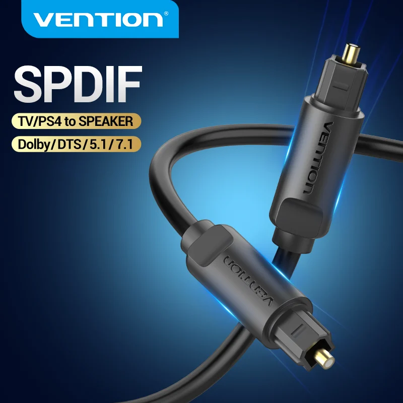 Аудиокабель Vention Toslink SPDIF коаксиальный 1/2/5 м для усилителей Blu-ray Xbox PS4 - купить по