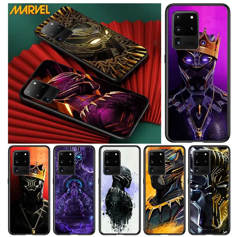 

Marvel Black Panther for Samsung S20 FE Ultra Plus A91 A81 A71 A51 A41 A31 A21 A11 A72 A52 A42 A22 Soft Black Phone Case