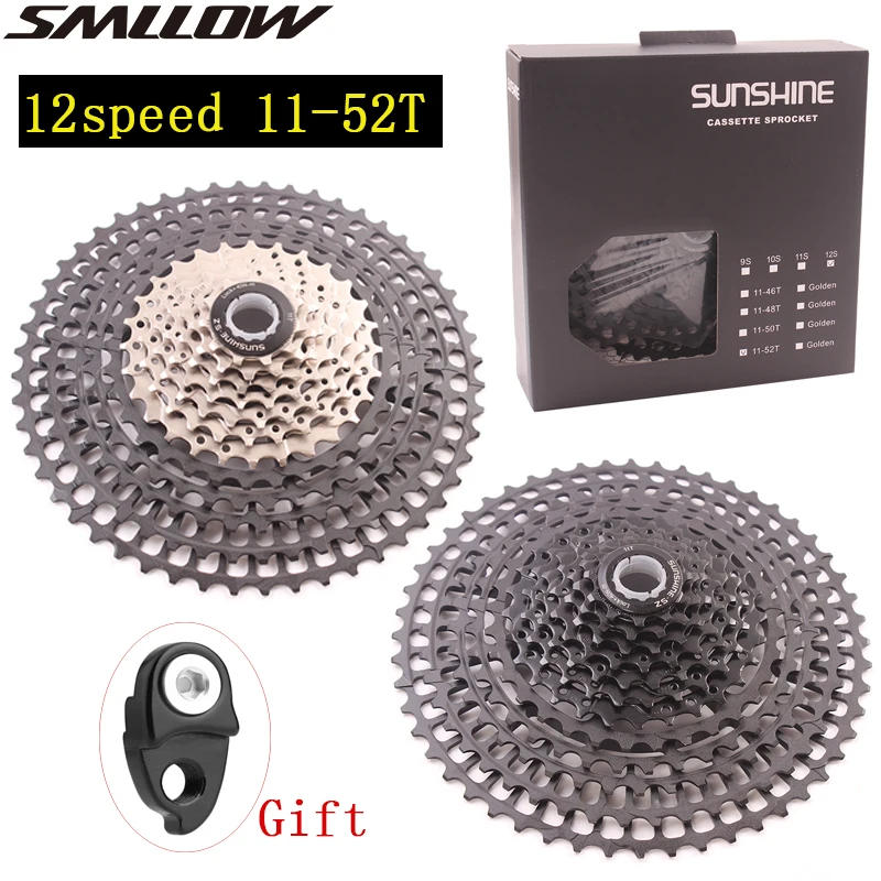 SUNSHINE 12 Скоростей для велосипеда Ультралегкая кассета 11-52T SLR MTB 413g 12v k7 горный