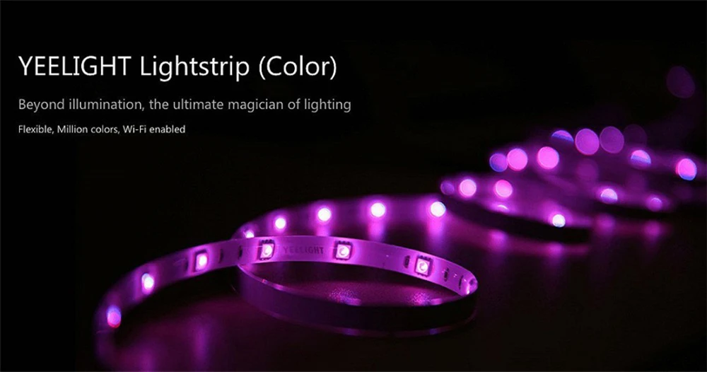 RGB умный светодиодный светильник-полоса DIY домашний декор mi Home APP WiFi Пульт дистанционного управления 2 м Xiao mi экологическая цепь продукт Yee светильник