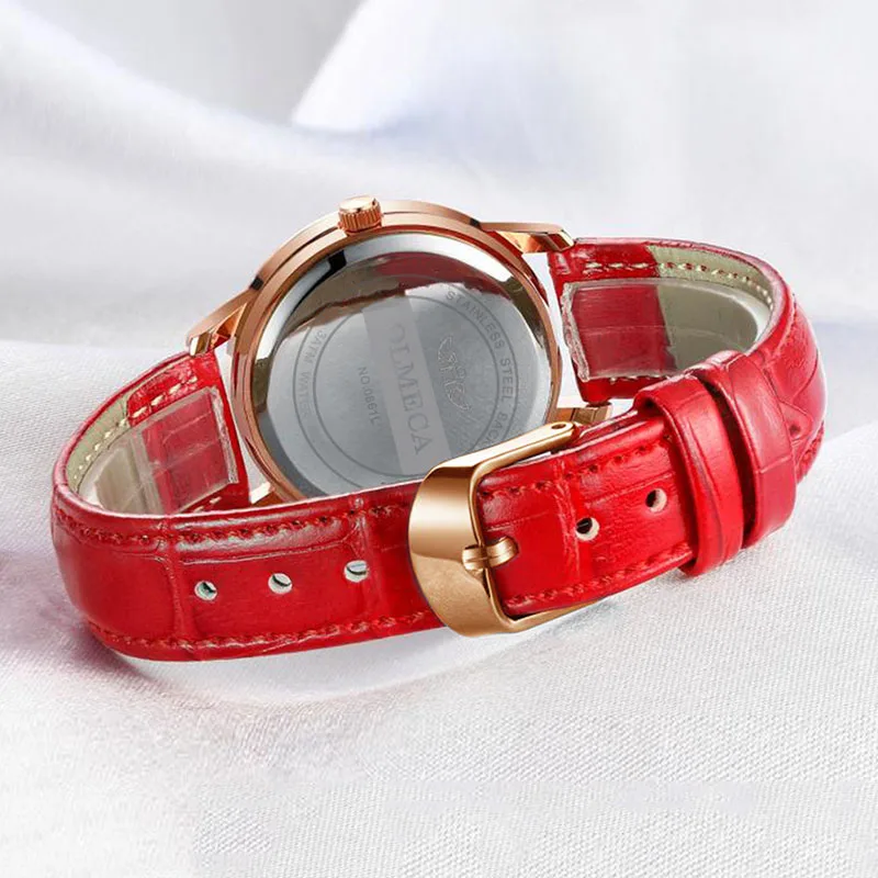 Часы наручные женские водонепроницаемые брендовые Роскошные с кожаным