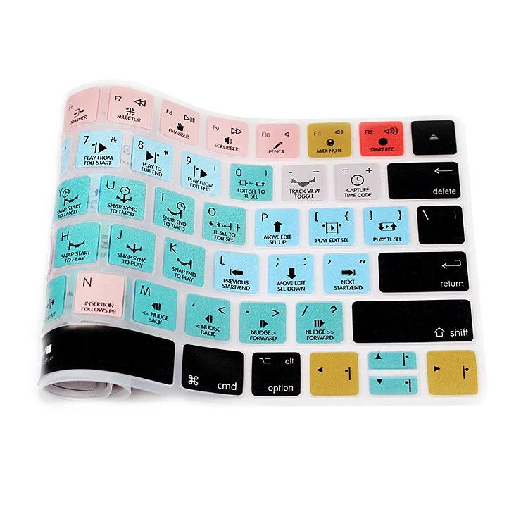HRH Avid Pro Tools Hotkey Shortcut Functional Keyboard Cover Keypad Silicone Skins Protector For Apple Magic MLA22B/A US Version |