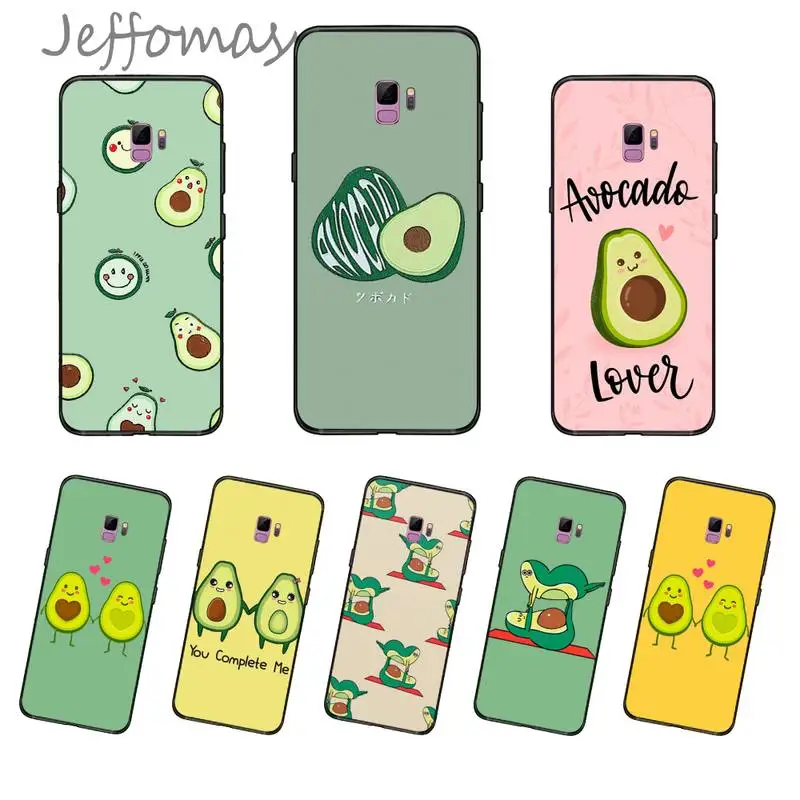 Симпатичный мультяшный Роскошный чехол для телефона авокадо Samsung S6 S7 edge S8 S9 S10 e plus
