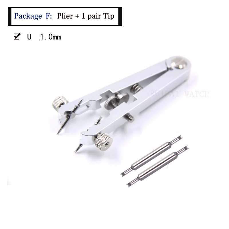 Set F Plier U 1.0mm Часовые щипцы для браслета, стандарт 6825, пружинный инструмент для снятия ремешков, инструмент для ремонта Rlx/OMG/IWC, все часы - Цвет: Set F Plier U 1.0mm