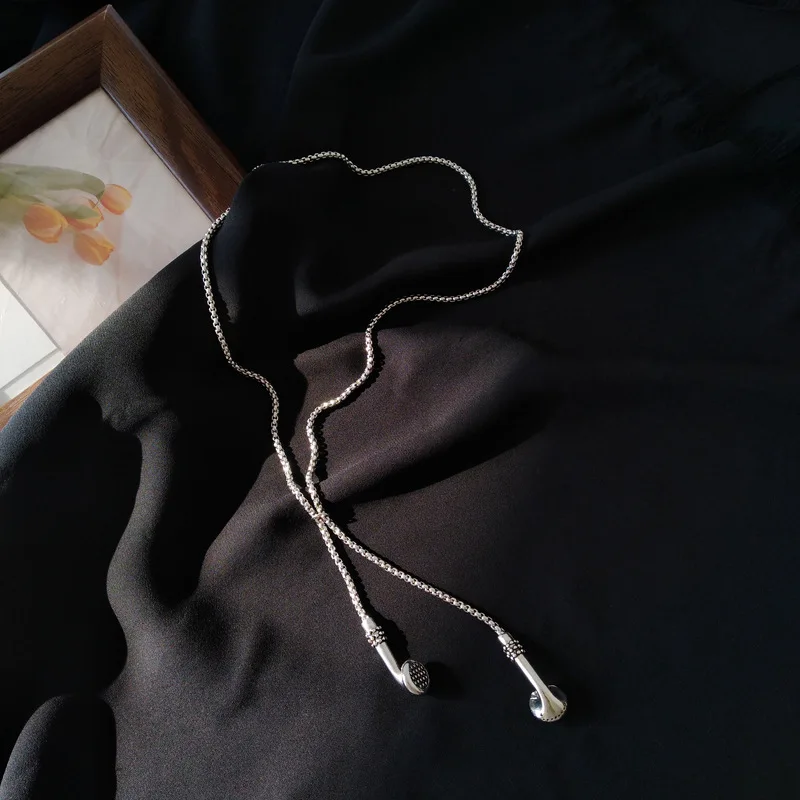 

Iоттенки новое ожерелье в форме наушников индивидуальное Трендовое ожерелье в стиле хип-хоп Повседневная подходящая цепочка для свитера Го...