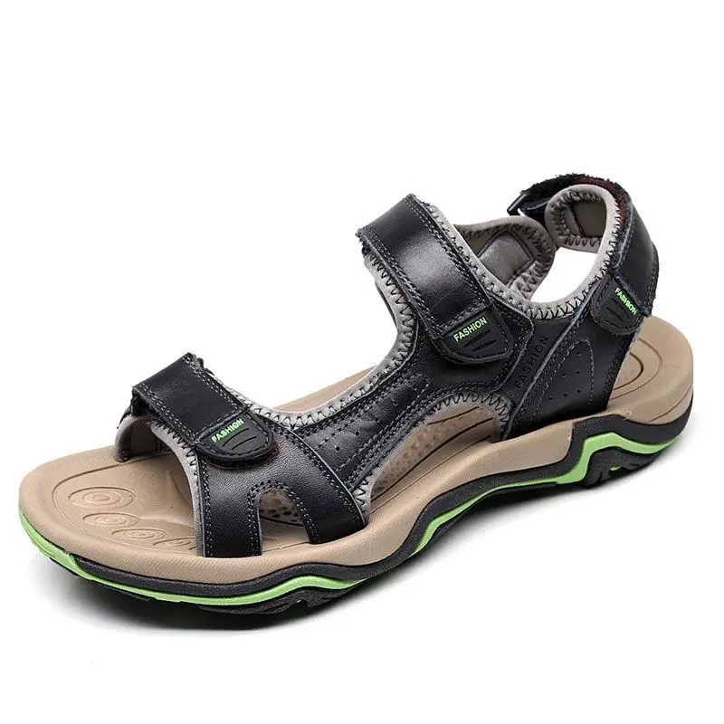 Новинка стильные летние мужские сандалии из натуральной кожи дышащие воловьей