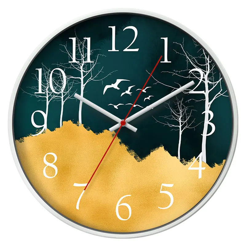 

Large Metal Wall Clocks Living Room Creative Modern Wall Clock Bedroom Mute Kitchen Gift Ideas Modern Design DD45WC