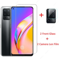 2pcs for oppo a94 glass for oppo a94 4g tempered glass film screen protector hd camera len film for oppo a94 a74 a54 5g