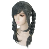 danganronpa peko pekoyama braids wig cosplay costume anime super dangan ronpa heat resistant synthetic hair women wigs