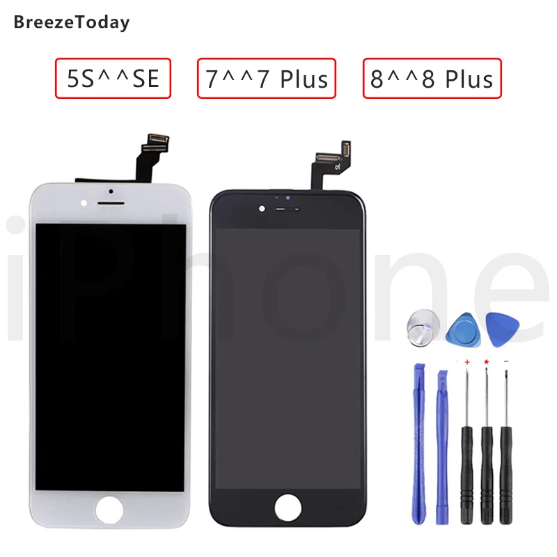 ЖК экран для iPhone 5S 7 Plus SE 8 экранов дисплей мобильного телефона|Экраны мобильных