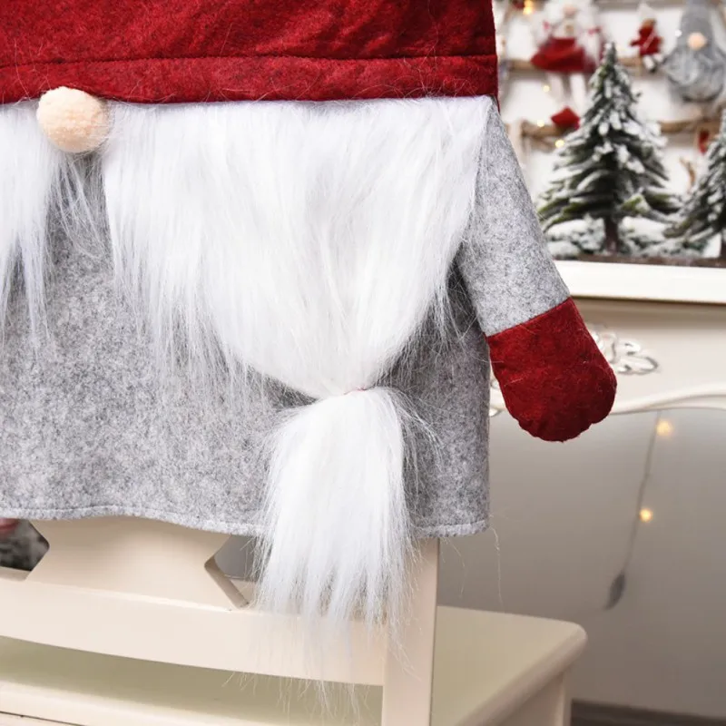 

New Christmas Ornament Forester Chair Cover Grey Christmas bow Christmas gift chair cover chair back cover Christmas chair