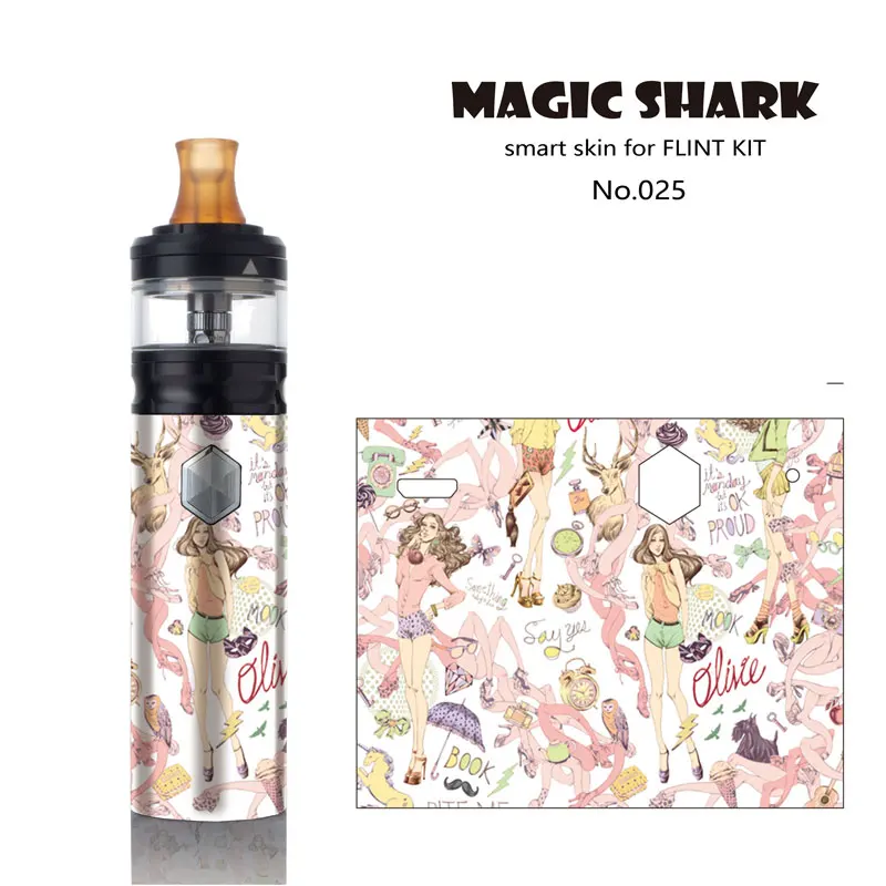 Череп Зомби птицы Одна деталь стерео ПВХ Pod Vape пленка Стикеры футляр для вейпа таб