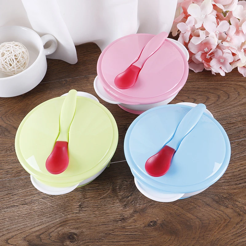 

Baby Bowl Set Training Bowl Spoon Tableware Set Dinner Bowl Learning Dishes With Suction Cup Children Training Dinnerware
