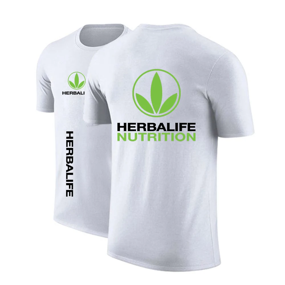 Новинка лета 2021 Удобные однотонные хлопковые футболки Herbalife с логотипом в стиле