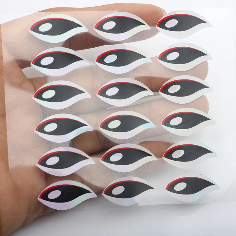 

2D Flat Fishing Eyes Tape Flat Stick-On Fly Tying Jigs Artificial Lure Making DIY For Tying Flies 9.8/6/12mm Tackle Pesca