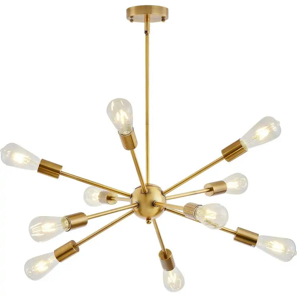 

Lighting Fixtures 10 Arms Brushed Nickel Black