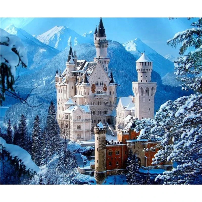 Новое поступление 5D полная круглая Алмазная картина вышивка крестиком Снежная