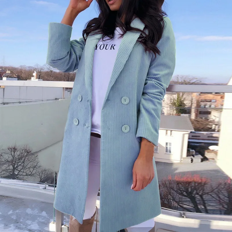 Женское длинное шерстяное пальто осенне-зимняя приталенная куртка новинка 2020