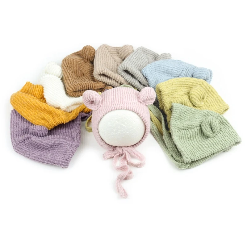 

Newborn Photography Posing Props Cute Crochet Knitted Hat Baby Infants Beanies Cap Photo Shooting Accessories