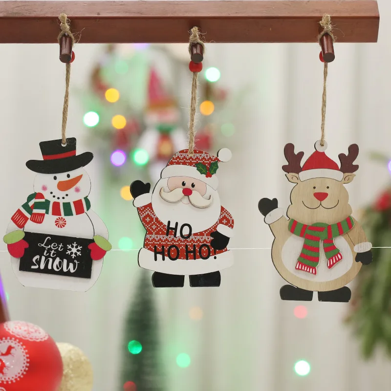 

New Year Christmas Decorations for Home 2022 Christmas Wooden Pendants Xmas Ornaments Christmas Tree Decorations Navidad Natal