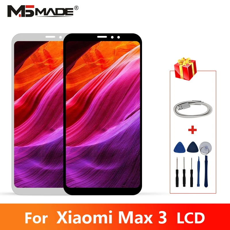 6," ЖК-дисплей для Xiaomi mi MAX 3 ЖК-дисплей сенсорный дигитайзер Запасные части для XIAO mi Max 3 дисплей с рамкой