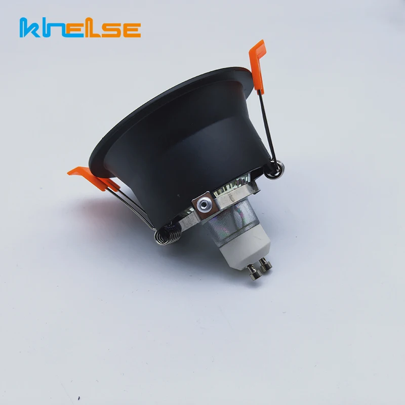 Круглая Встраиваемая лампа GU10 сменный комплект черный крепежный штуцер MR16