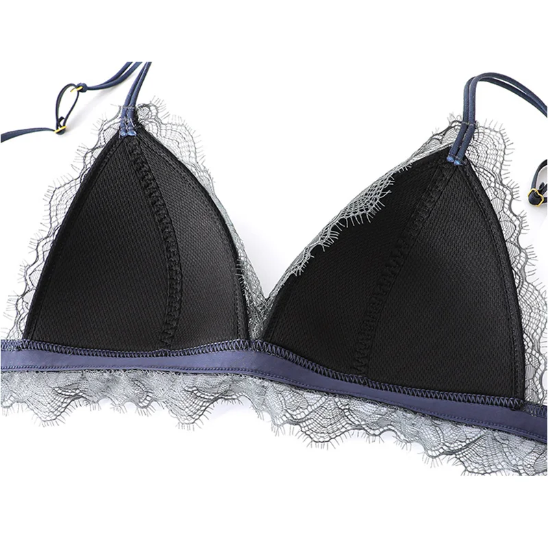 

Sexy Bralette Lace Bras Triangle Cup Wireless Unlined Brassiere Soft Lingerie Comfort Thin Underwear For Women Intimate Top