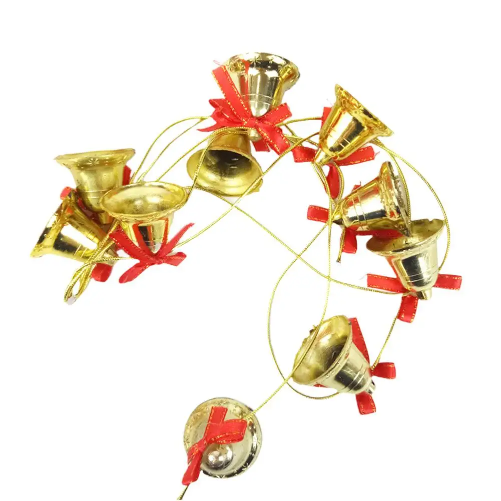 HobbyLane Xmas 4CM Gold Color Small Bell String Hanging Pendant for Christmas Tree Decoration | Дом и сад